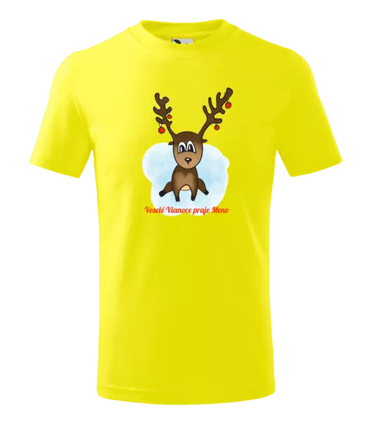 Detské vianočné tričko Veselé Vianoce praje - sobík
