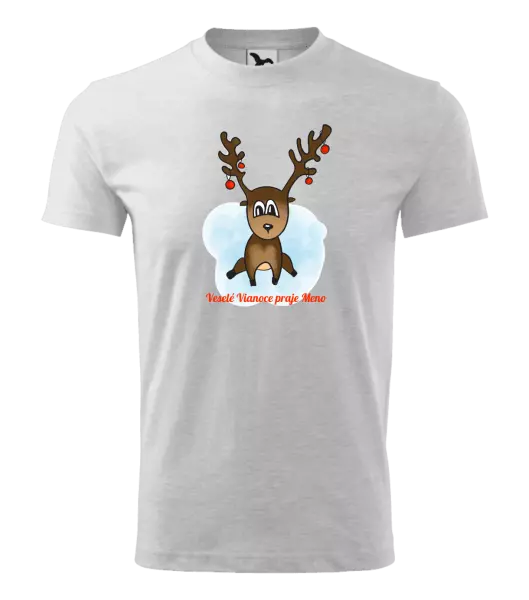 Detské vianočné tričko Veselé Vianoce praje - sobík