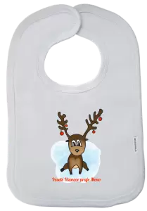 Detský podbradník Veselé Vianoce praje - sobík