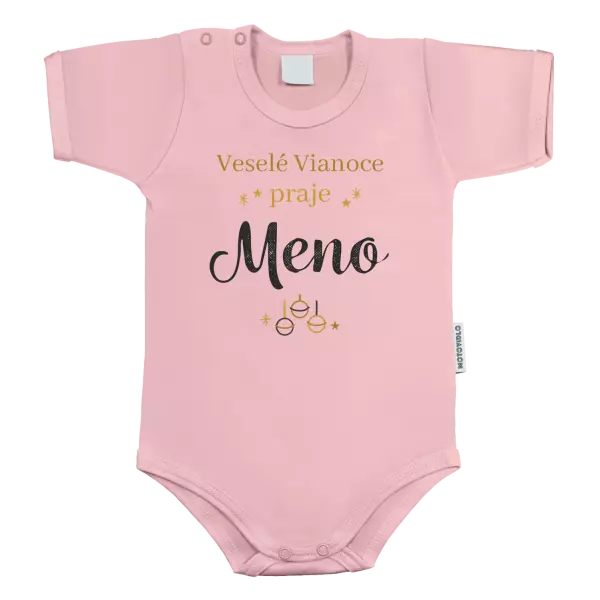 Detské body Veselé Vianoce praje - zlaté ozdoby