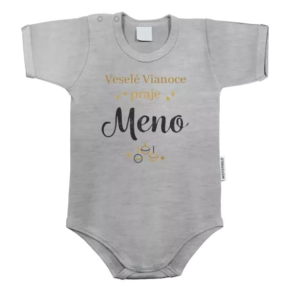 Detské body Veselé Vianoce praje - zlaté ozdoby