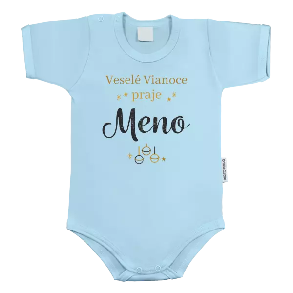 Detské body Veselé Vianoce praje - zlaté ozdoby