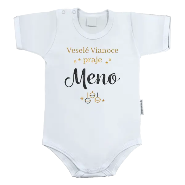 Detské body Veselé Vianoce praje - zlaté ozdoby