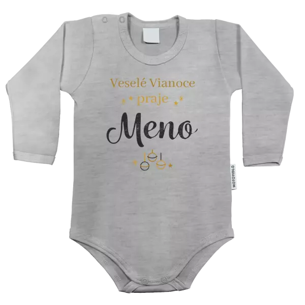 Detské body Veselé Vianoce praje - zlaté ozdoby