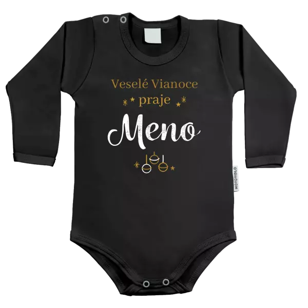 Detské body Veselé Vianoce praje - zlaté ozdoby