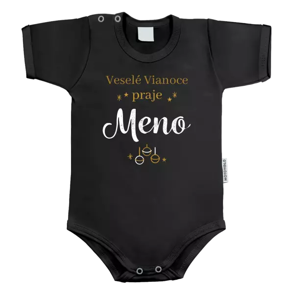 Detské body Veselé Vianoce praje - zlaté ozdoby