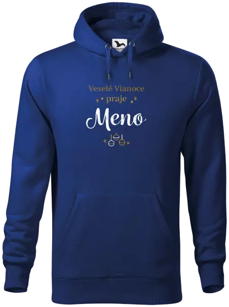 Pánska mikina Veselé Vianoce praje - zlaté ozdoby