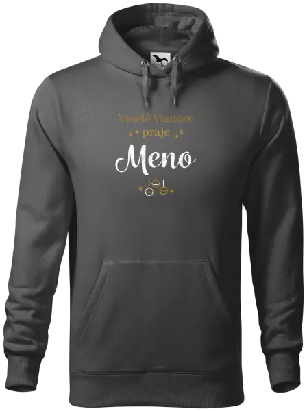 Pánska mikina Veselé Vianoce praje - zlaté ozdoby