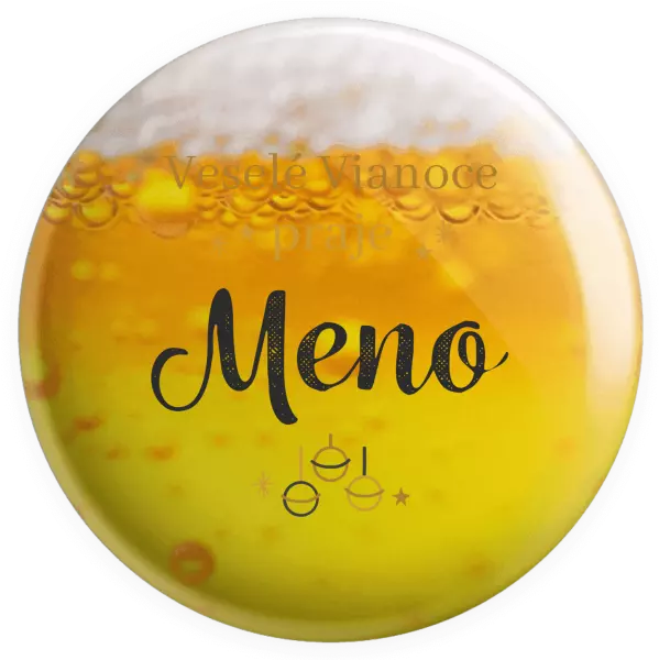 Placka Veselé Vianoce praje - zlaté ozdoby