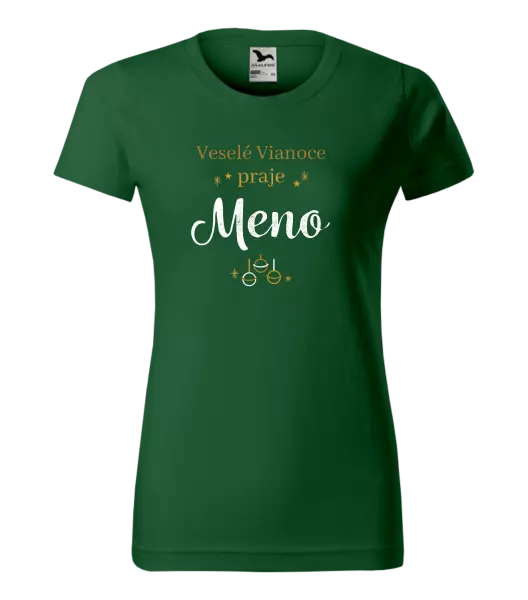  Veselé Vianoce praje - zlaté ozdoby