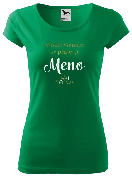  Veselé Vianoce praje - zlaté ozdoby