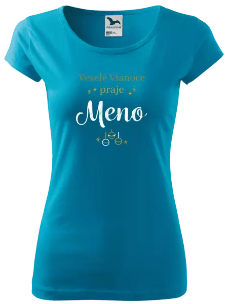  Veselé Vianoce praje - zlaté ozdoby