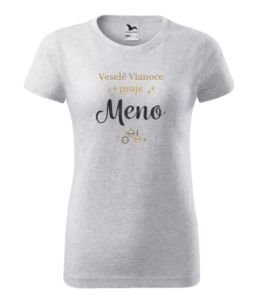  Veselé Vianoce praje - zlaté ozdoby