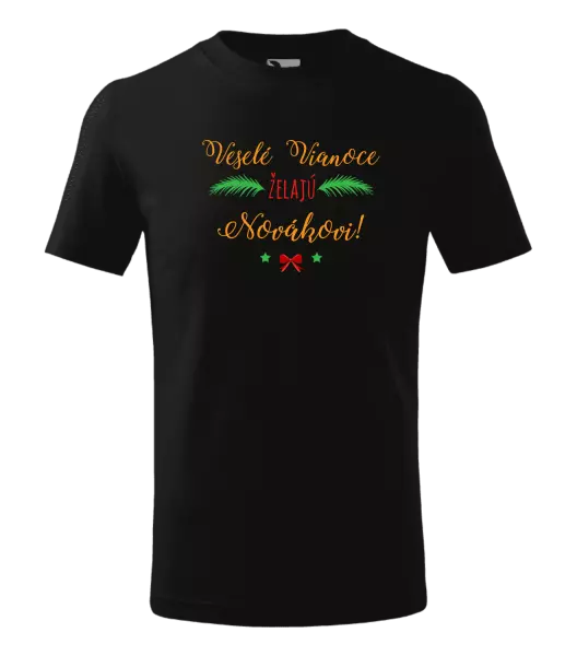 Detské vianočné tričko Veselé Vianoce želajú... (priezvisko)