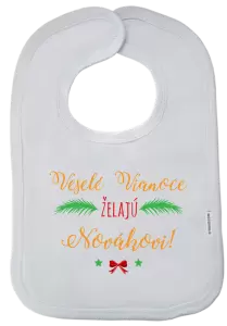 Detský podbradník Veselé Vianoce želajú... (priezvisko)
