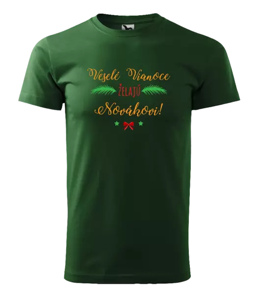 Pánske vianočné tričko Veselé Vianoce želajú... (priezvisko)