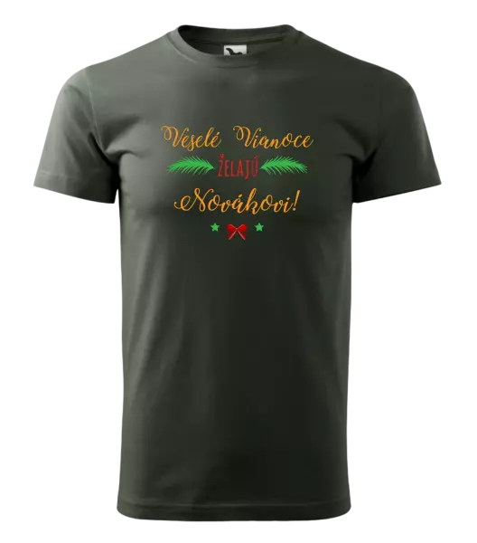 Pánske vianočné tričko Veselé Vianoce želajú... (priezvisko)