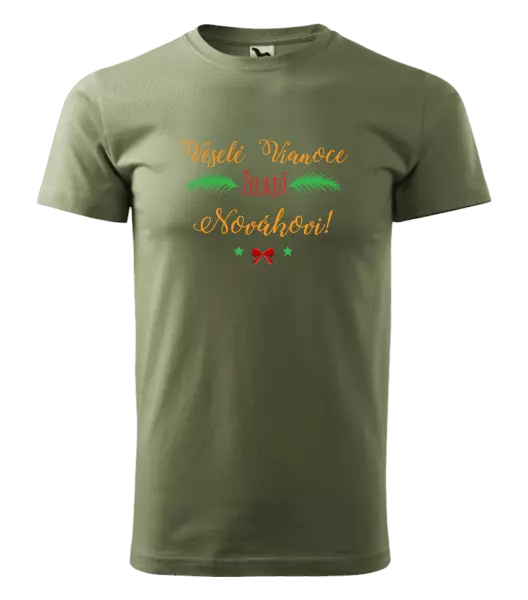 Pánske vianočné tričko Veselé Vianoce želajú... (priezvisko)