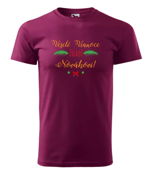 Pánske vianočné tričko Veselé Vianoce želajú... (priezvisko)