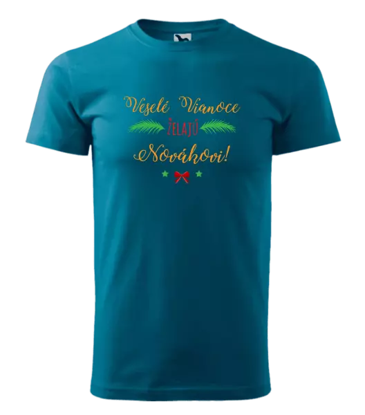 Pánske vianočné tričko Veselé Vianoce želajú... (priezvisko)