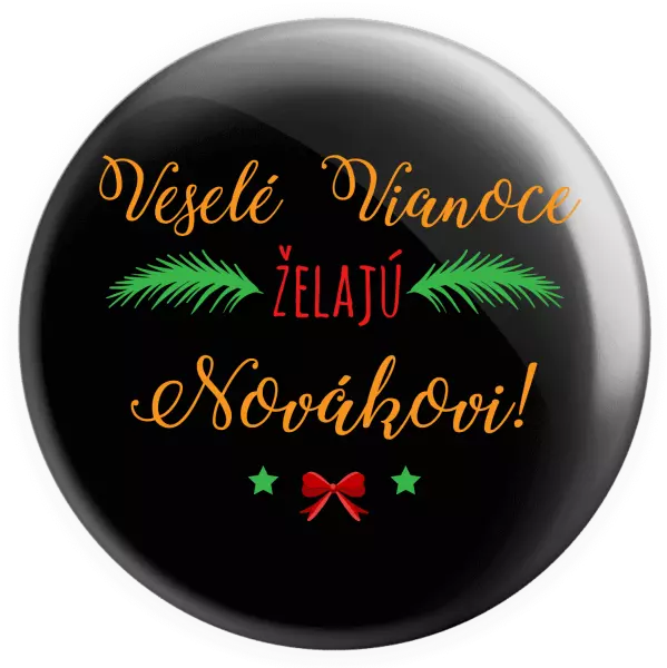 Placka Veselé Vianoce želajú... (priezvisko)