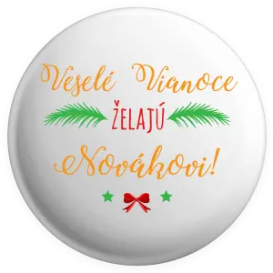 Placka Veselé Vianoce želajú... (priezvisko)