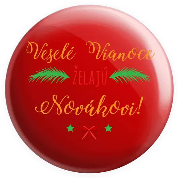 Placka Veselé Vianoce želajú... (priezvisko)