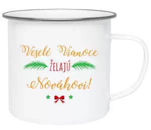 Vianočná plecháčik Veselé Vianoce želajú... (priezvisko)