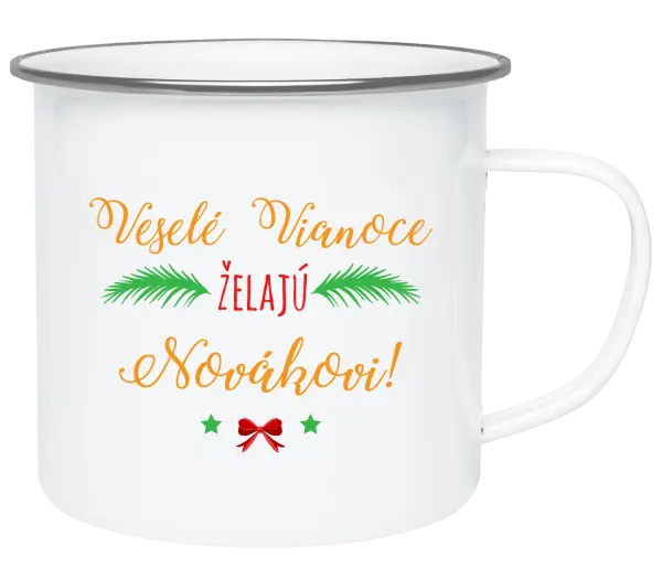 Vianočná plecháčik Veselé Vianoce želajú... (priezvisko)