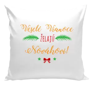 Vianočný vankúš Veselé Vianoce želajú... (priezvisko)