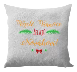 Vianočný vankúš Veselé Vianoce želajú... (priezvisko)