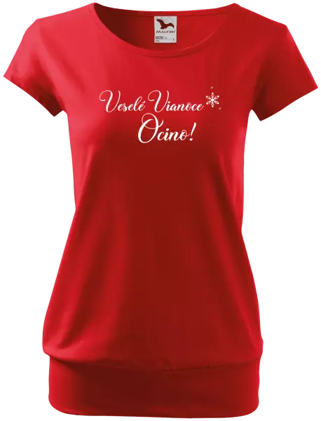Dámske vianočné tričko Veselé Vianoce ocino