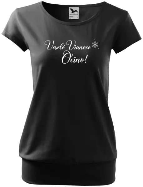 Vianočné tehotenské tričko Veselé Vianoce ocino