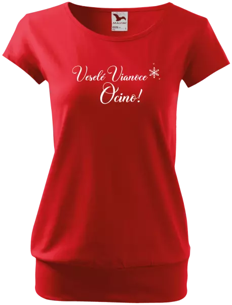 Vianočné tehotenské tričko Veselé Vianoce ocino