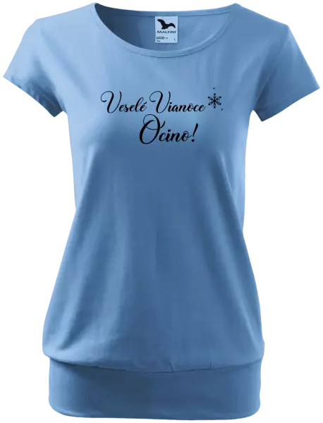 Vianočné tehotenské tričko Veselé Vianoce ocino