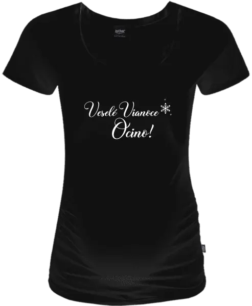 Vianočné tehotenské tričko Veselé Vianoce ocino