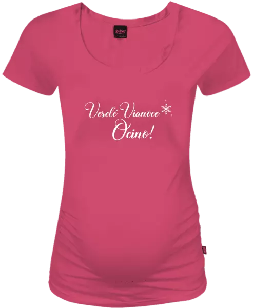 Vianočné tehotenské tričko Veselé Vianoce ocino
