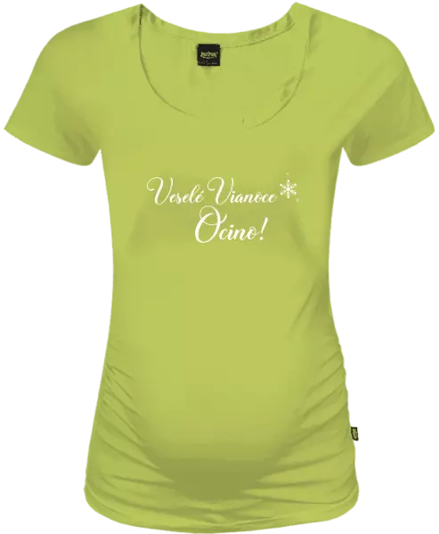 Vianočné tehotenské tričko Veselé Vianoce ocino