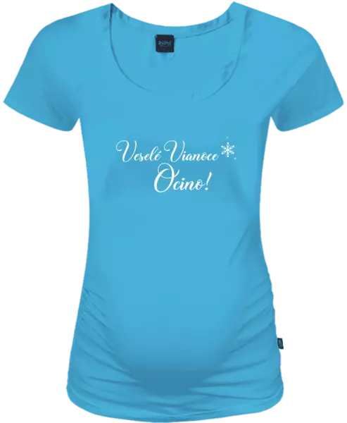Vianočné tehotenské tričko Veselé Vianoce ocino