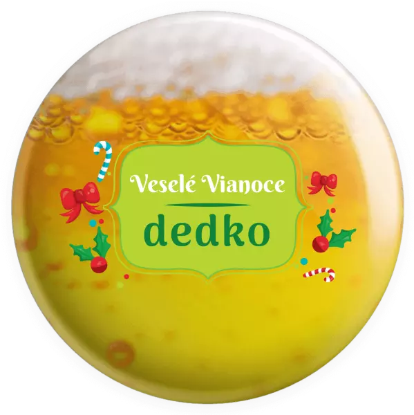 Placka Veselé Vianoce, dedko