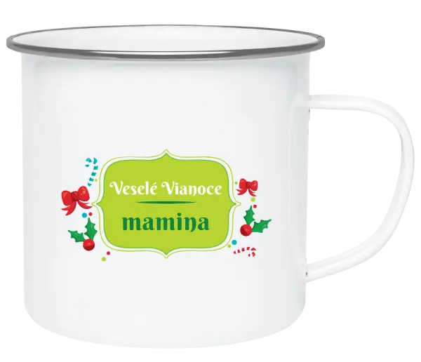 Vianočná plecháčik Veselé Vianoce, mamina