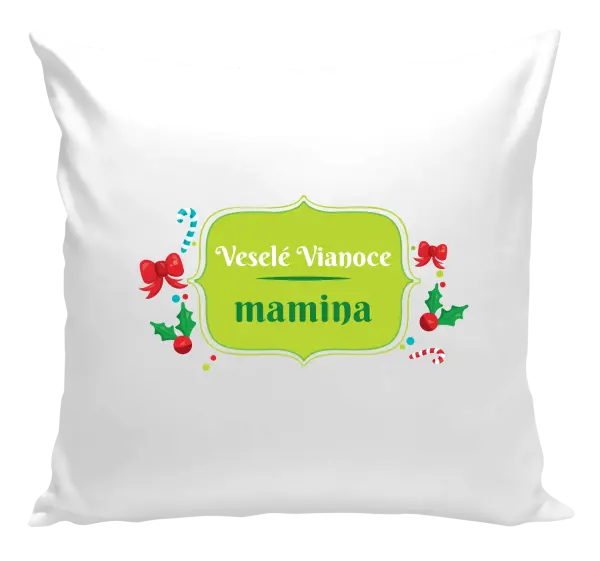 Vianočný vankúš Veselé Vianoce, mamina