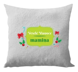 Vianočný vankúš Veselé Vianoce, mamina