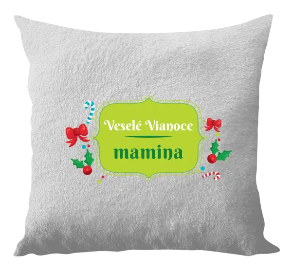 Vianočný vankúš Veselé Vianoce, mamina