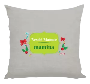Vianočný vankúš Veselé Vianoce, mamina