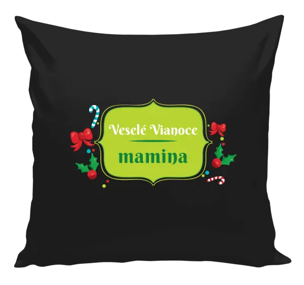 Vianočný vankúš Veselé Vianoce, mamina