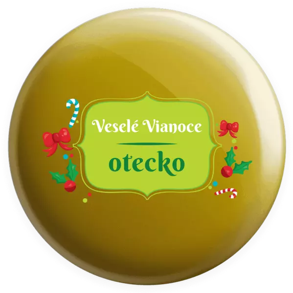 Placka Veselé Vianoce, otecko