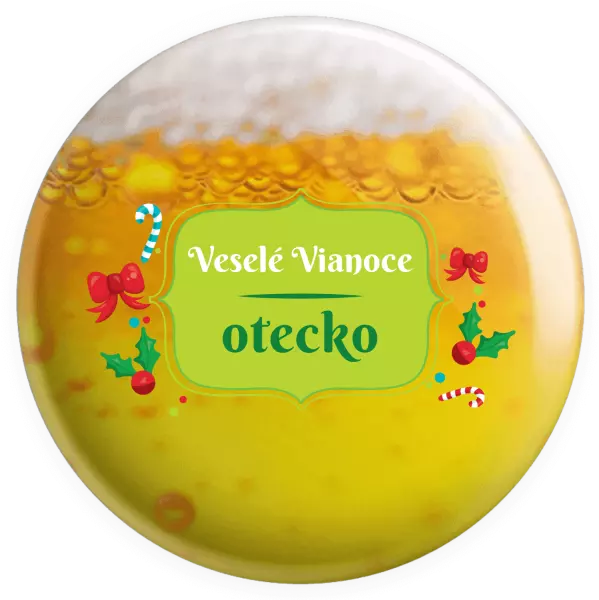 Placka Veselé Vianoce, otecko