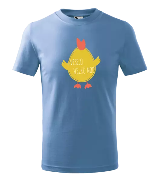 Detské veľkonočné tričko Veselú Velkú noc - kurča