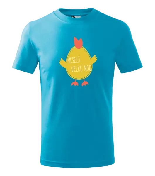 Detské veľkonočné tričko Veselú Velkú noc - kurča